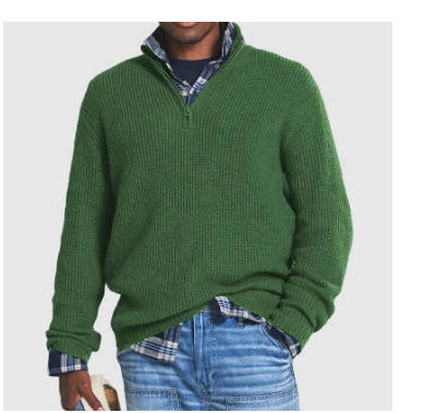 Elevate Men's Zip Collar Sweater