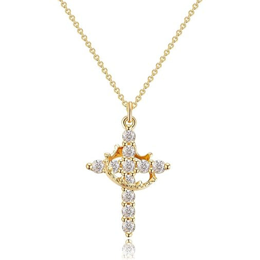 Crown & Cross Necklace