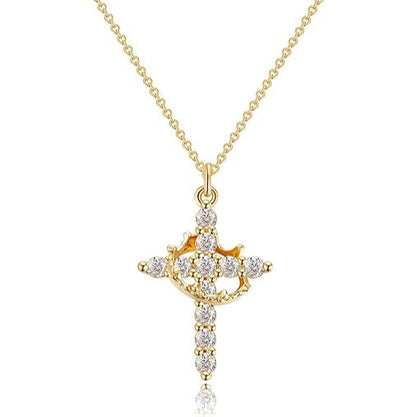Crown & Cross Necklace
