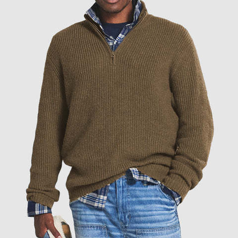 Elevate Men's Zip Collar Sweater