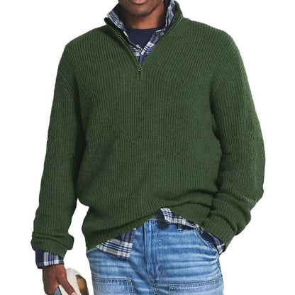 Elevate Men's Zip Collar Sweater