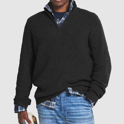 Elevate Men's Zip Collar Sweater